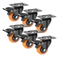 6 Rodinhas Rodízio Anti-risco Giratória Roda Reforçada 400kg